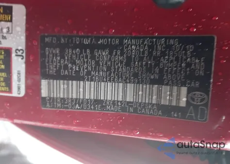 2010 Toyota Corolla S from USA, damaged, VIN 2T1BU4EE6AC499130